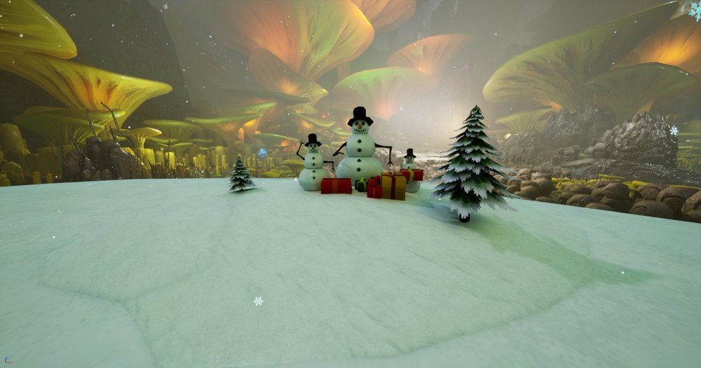 The games are decorated in a New Year's style